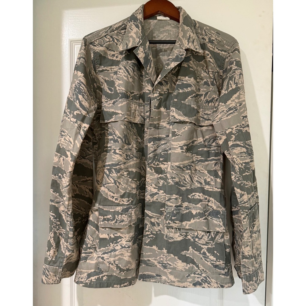 US Air Force ABU Digital Tiger Stripe Camo Utility Field Shirt Jacket 46L Mens